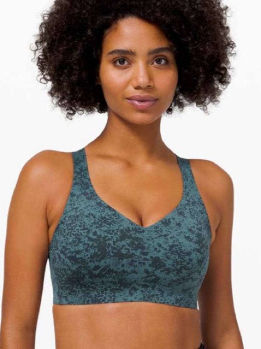Lululemon Dissolve Desert Teal Submarine Enlite Weave Hi-Support Sports Bra 40C